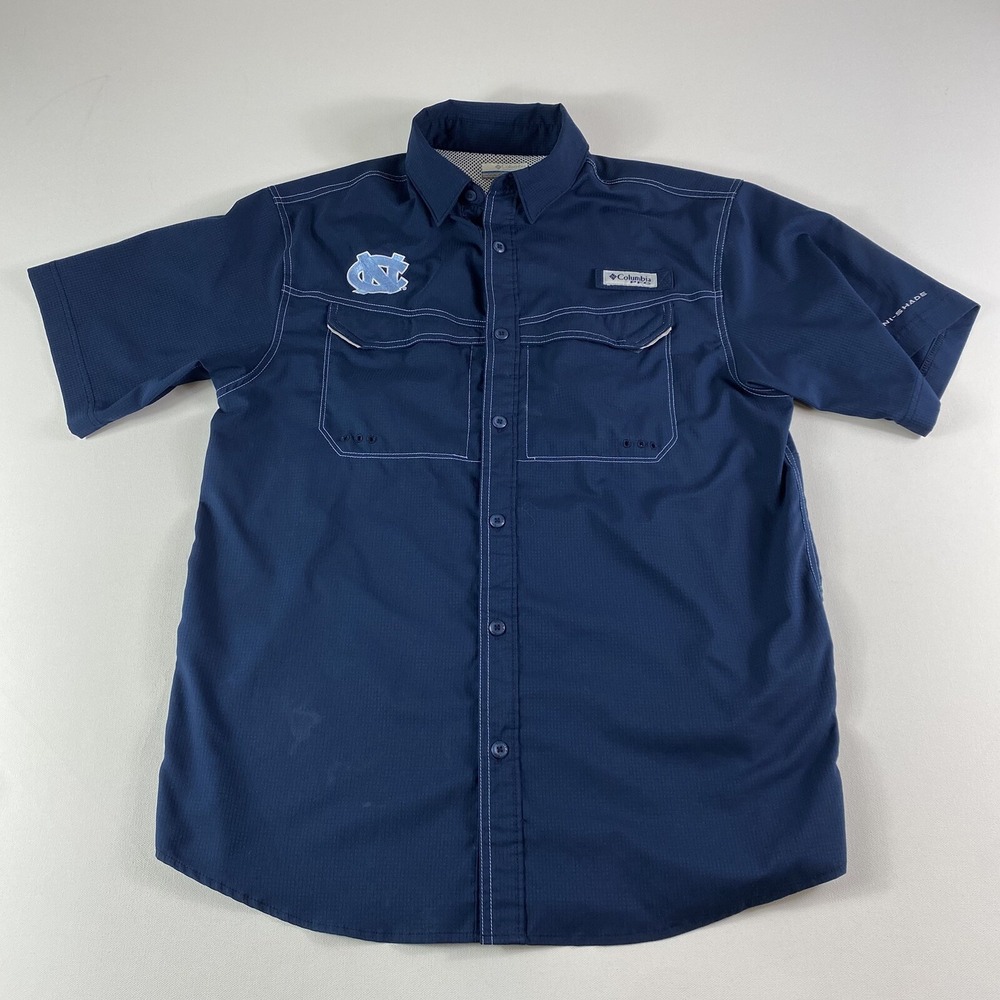 Columbia PFG Shirt UNC Mens Small Blue Tar Heels University Of North Carolina‎